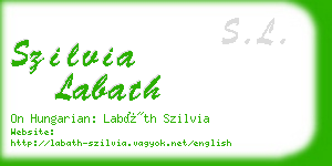 szilvia labath business card